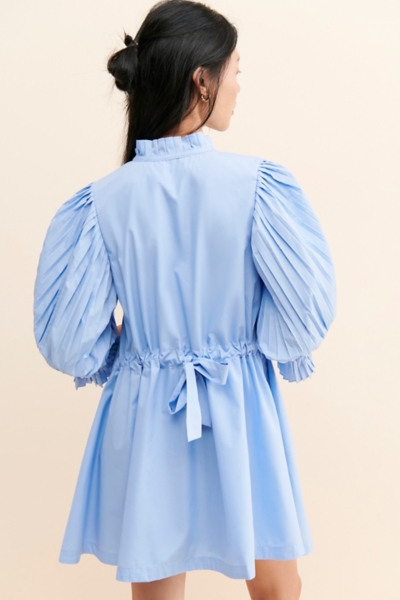 strapless open back dress Front Knot Pleat Dress 50