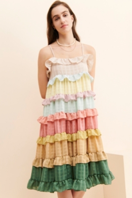 Guapa Tiered Color Block Dress online