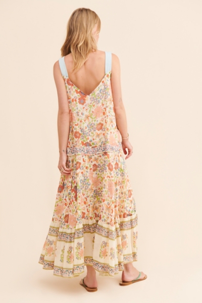 free people kelso maxi dress Free People Retro 70s Bohemian Block Print Snap Front Kelso Maxi Dress Large