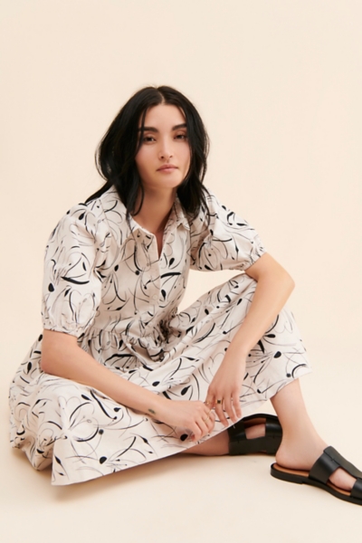 knee length dresses for ladies The Iris Midi Dress in ivory lace | Saint Armont main image 0