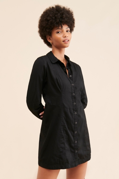 white christmas dresses Blue/ White Button Shirt dress – Beyond Style By Mo main image 0