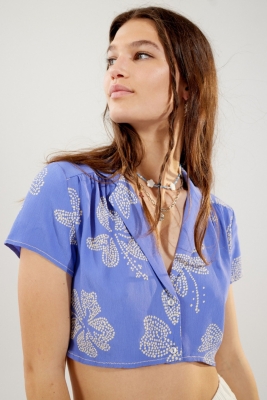 Ari Cropped Button-Down Top | Nuuly