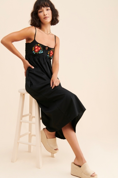 sachin and babi light blue dress Farm Rio Women's Delicate Forest Richelieu Embroidered Midi Dress – Saint  Bernard
