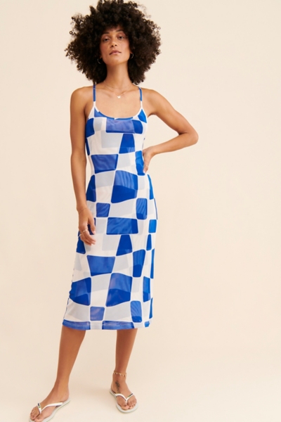 Abstract Mesh Midi Dress | Nuuly