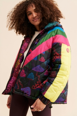 Neon Mushrooms Oversized Puffer Jacket Nuuly
