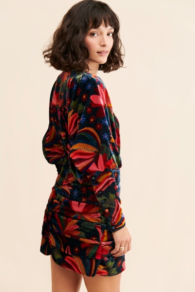long sleeve velvet dresses for women Mother of the Bride Long Flutter Sleeve Velvet Gown