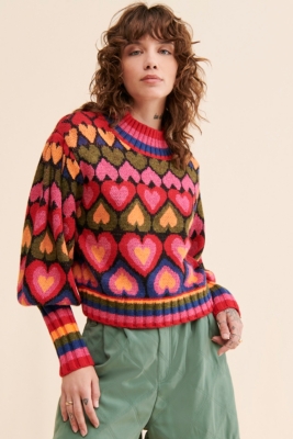 Heart Jacquard knitted Sweater – AROLORA