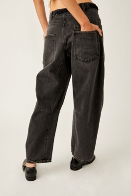 Moxie Pull-On Barrel Paint Jeans