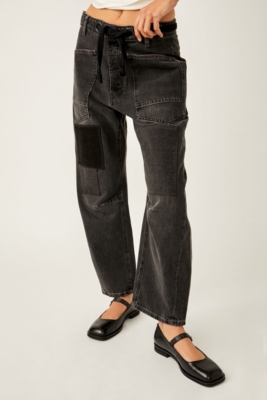 Moxie Pull-On Barrel Paint Jeans