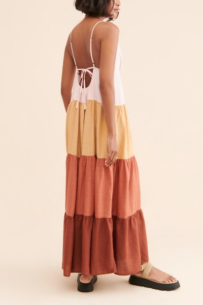 Colorblock Drama Maxi Dress | Nuuly