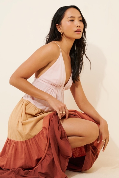 Colorblock Drama Maxi Dress | Nuuly