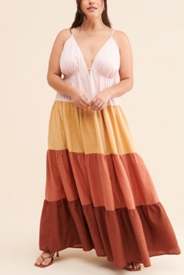Colorblock Drama Maxi Dress | Nuuly