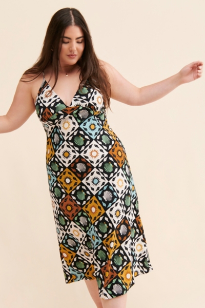knee length dresses for ladies The Christy Jersey Midi Dress in Blue main image 1