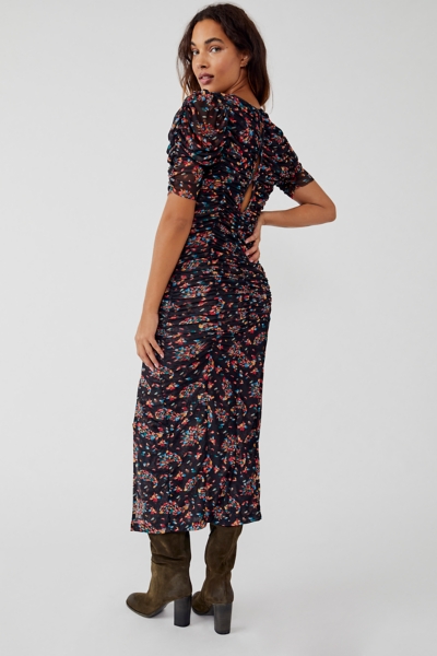 briella floral side slit dress Briella Midi Dress