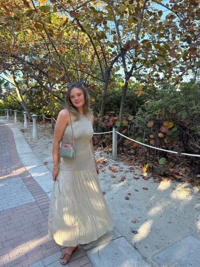 Metallic-Knit Drop-Waist Maxi Dress | Nuuly