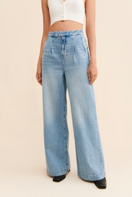【COSYHARU】Unbalanced pleated denim pants COSYHARU】Unbalanced pleated denim pants (COSYHARU/デニム