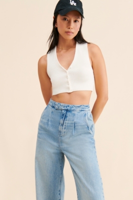 【COSYHARU】Unbalanced pleated denim pants COSYHARU】Unbalanced pleated denim pants (COSYHARU/デニム