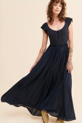 ワンピース VALLO DE NEAR Eloise Dress Navy Eloise One Shoulder Bridesmaid Dress | Kennedy Blue