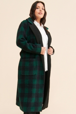 Half Plaid Overcoat | Nuuly