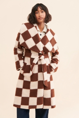 Menswear Plaid Overcoat