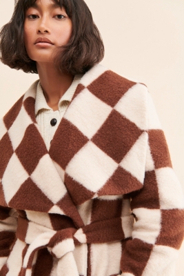 Menswear Plaid Overcoat