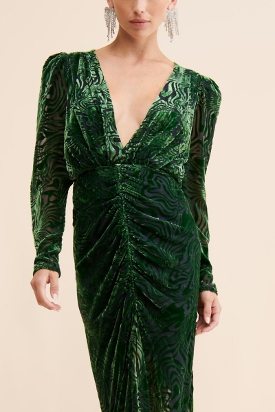 Velvet Ruched Dress | Nuuly