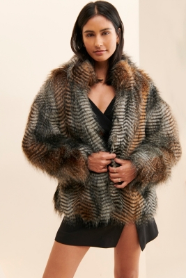 Steph Faux Fur Oversized Coat Nuuly