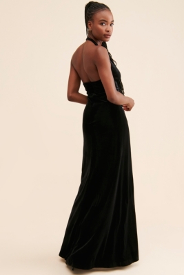 Halston Rebecca Velvet Gown