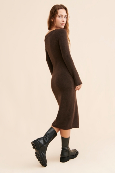 knee length dresses for ladies Naya Midi Dress: Denim main image 0