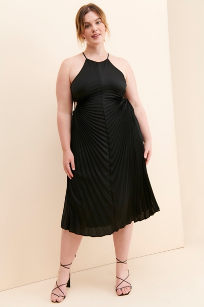 strapless open back dress Elegant Plus Size Maxi Dress for Women