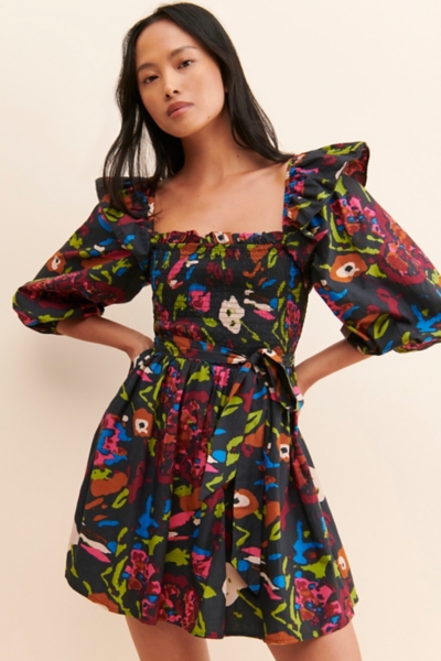 knee length dresses for ladies TANSY PRINT KIRA MINI DRESS – Jarlie Wild
