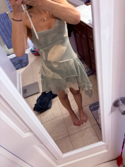 Angie Chiffon Asymmetrical Mini Dress | Nuuly