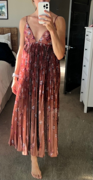 chinese dress ladies Maya Metallic Flutter Sleeve V Neck Pleated Maxi Dress – Maya Deluxe