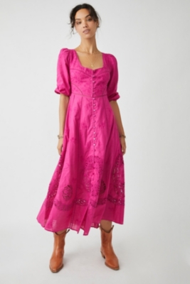 Lisa Lace Midi Dress | Nuuly