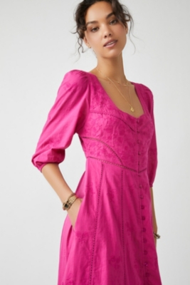 Lisa Lace Midi Dress | Nuuly