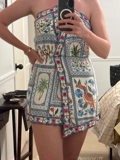 Tropical Tiles Embroidered Dress | Nuuly
