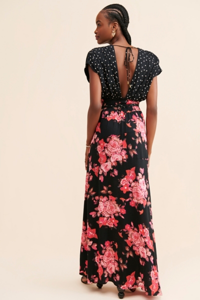 open lace back dress Floral Ruffle Mini Skirt  Juniper