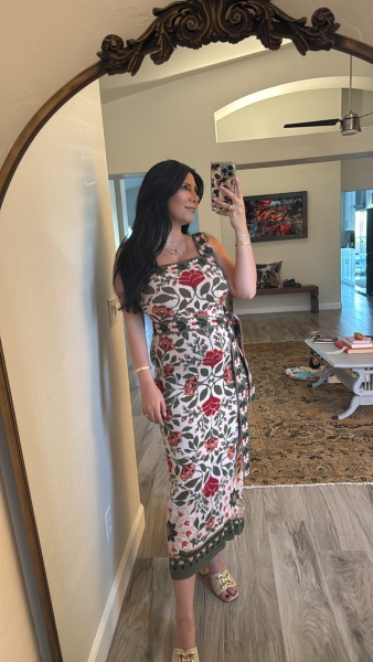 Garden Tapestry Knit Midi Dress | Nuuly
