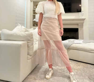 Nu Sheer Tulle Skirt, $69, shoptiques.com