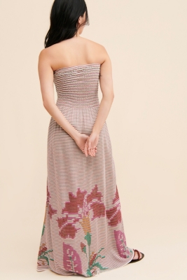 Herlipto Volume Sleeve Stripe Dress 2024, 她的時尚, 洋裝＆套裝, 洋裝在旋轉拍賣