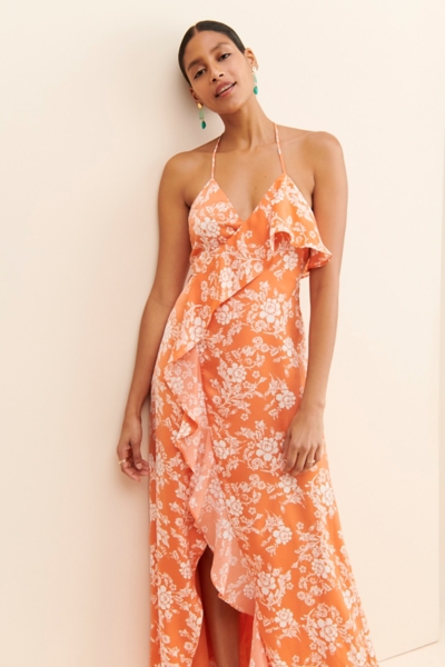 knee length dresses for ladies Kia Kimono Maxi Dress | Midnight Floral main image 1