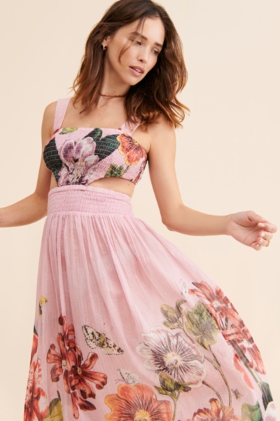 Floral Cut-Out Maxi Dress | Nuuly