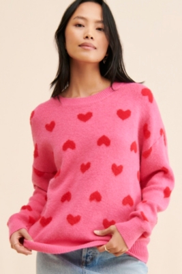 Knitted Heart Sweater Nuuly
