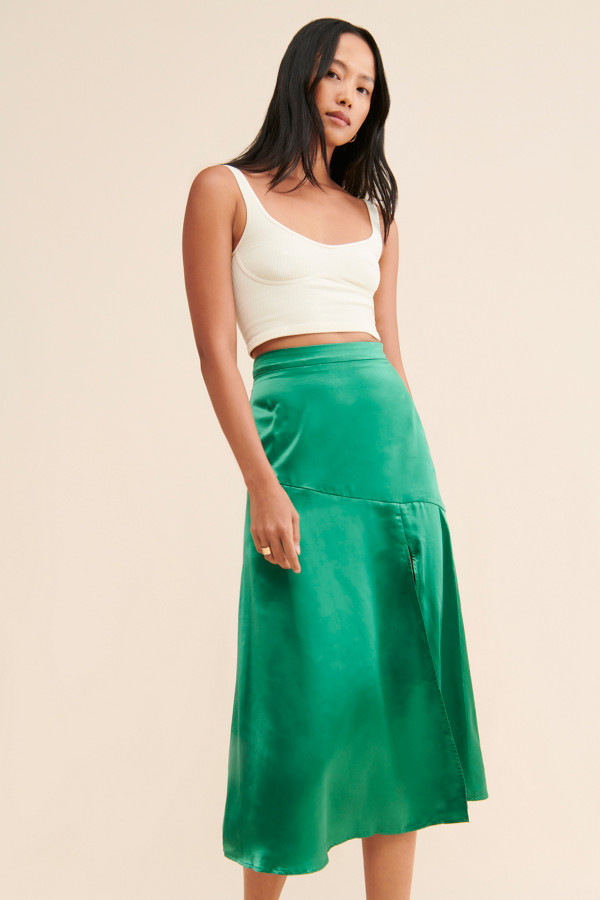 Serena Satin Midi Skirt | Nuuly Serena Satin Midi Skirt | Nuuly
