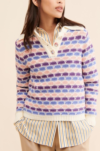 Rebecca Taylor | Sweaters | Rebecca Taylor La Vie Crochet Confetti Sweater M