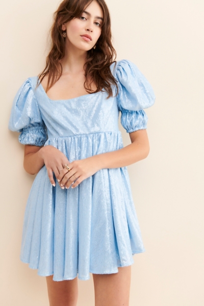 knee length dresses for ladies Gwen Mini Dress in Light Blue main image 0