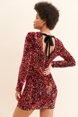 Sheer Slim Mini Dress