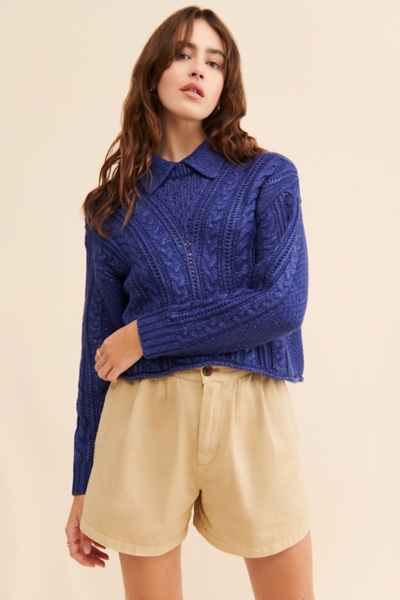 Cable Knit Polo Pullover | Nuuly