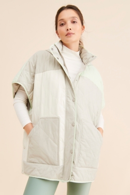 Colorblock Puffer Poncho Nuuly Rent