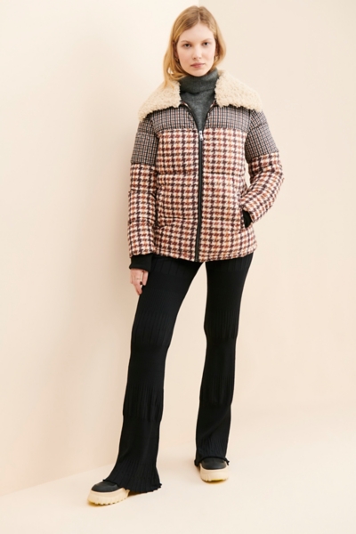 Houndstooth Puffer Jacket | Nuuly